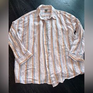 Light Pink Striped Button Up S/M